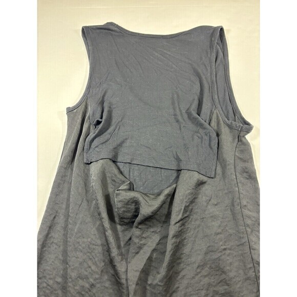 T by Alexander Wang Tank Dress Black Small Draped Cut Out Back LBD - Picture 9 of 12